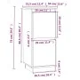 Sideboard 2 pcs solid gray pine wood 31.5x34x75 cm by vidaXL, Sideboards - Ref: Foro24-813385, Price: 78,80 €, Discount: %