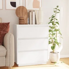 Sideboard aus massivem weißem Kiefernholz, 60 x 34 x 75 cm von vidaXL, Sideboards - Ref: Foro24-813361, Preis: 87,13 €, Rabat...