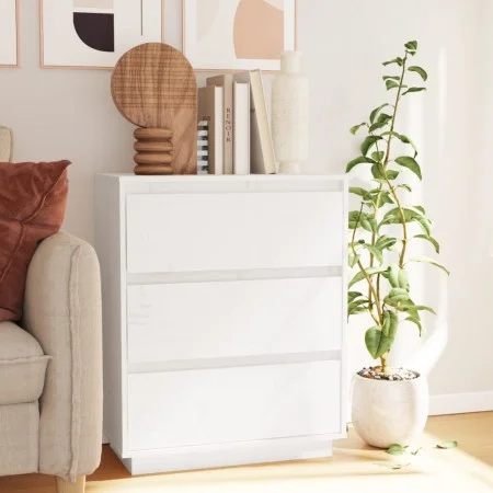 Sideboard aus massivem weißem Kiefernholz, 60 x 34 x 75 cm von vidaXL, Sideboards - Ref: Foro24-813361, Preis: 87,13 €, Rabat...