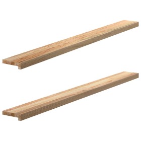 Alféizares de ventana 2 uds madera maciza roble sin tratar