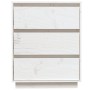 Aparador de madera maciza de pino blanco 60x34x75 cm