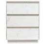 Sideboard aus massivem weißem Kiefernholz, 60 x 34 x 75 cm von vidaXL, Sideboards - Ref: Foro24-813361, Preis: 87,13 €, Rabat...
