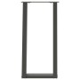 Patas para consola en forma de U (2 unidades), antracita, 28 x (72-73) cm, acero de , Patas para mesas - Ref: Foro24-4012778,...