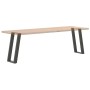 Patas para consola en forma de U (2 unidades), antracita, 28 x (72-73) cm, acero de , Patas para mesas - Ref: Foro24-4012778,...