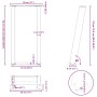 Patas para consola en forma de U (2 unidades), antracita, 28 x (72-73) cm, acero de , Patas para mesas - Ref: Foro24-4012778,...