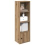 Estantería de madera de ingeniería roble artisan 31x24x102 cm