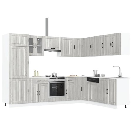 Mueble cocina Lucca sonoma gris 14 pzas madera contrachapada de , Armarios de cocina - Ref: Foro24-3314987, Precio: 1,00 €, D...