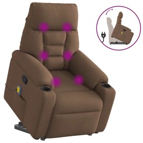 Silla de masaje reclinable de pie de tela marrón de , Sillones - Ref: Foro24-3303046, Precio: 268,58 €, Descuento: %