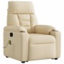 Silla de masaje reclinable de pie de tela color crema de , Sillones - Ref: Foro24-3303050, Precio: 275,53 €, Descuento: %
