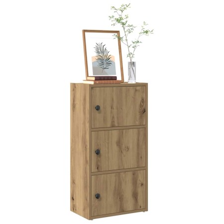 Estantería de madera de ingeniería roble artisan 40x24x77 cm de , Librerías y estanterías - Ref: Foro24-860372, Precio: 50,71 €