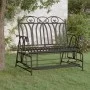 Banco balancín de jardín de 2 plazas acero negro 114 cm de vidaXL, Bancos de jardín - Ref: Foro24-318833, Precio: 228,19 €, D...