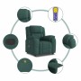 Sillón de masaje reclinable de tela verde oscuro | Foro24.es | Tu tienda online para hogar, jardín y más Foro24.es
