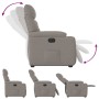 Sillón eléctrico reclinable elevable de tela gris taupe | Foro24.es | Tu tienda online para hogar, jardín y más Foro24.es