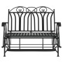 2-Sitzer-Gartenschaukelbank aus schwarzem Stahl 114 cm von vidaXL, Gartenbänke - Ref: Foro24-318833, Preis: 237,40 €, Rabatt: %