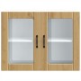 Armario pared cocina puerta de cristal Lucca roble artesanal de , Armarios de cocina - Ref: Foro24-853856, Precio: 100,15 €
