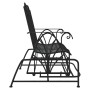 2-Sitzer-Gartenschaukelbank aus schwarzem Stahl 114 cm von vidaXL, Gartenbänke - Ref: Foro24-318833, Preis: 237,40 €, Rabatt: %