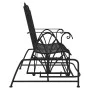 Banco balancín de jardín de 2 plazas acero negro 114 cm de vidaXL, Bancos de jardín - Ref: Foro24-318833, Precio: 228,19 €, D...