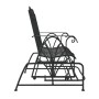 2-Sitzer-Gartenschaukelbank aus schwarzem Stahl 114 cm von vidaXL, Gartenbänke - Ref: Foro24-318833, Preis: 237,40 €, Rabatt: %