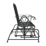 Banco balancín de jardín de 2 plazas acero negro 114 cm de vidaXL, Bancos de jardín - Ref: Foro24-318833, Precio: 228,19 €, D...