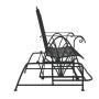 2-Sitzer-Gartenschaukelbank aus schwarzem Stahl 114 cm von vidaXL, Gartenbänke - Ref: Foro24-318833, Preis: 237,40 €, Rabatt: %