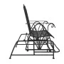 2-Sitzer-Gartenschaukelbank aus schwarzem Stahl 114 cm von vidaXL, Gartenbänke - Ref: Foro24-318833, Preis: 228,19 €, Rabatt: %