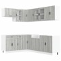 Mueble cocina Porto sonoma gris 11 pzas madera contrachapada de , Armarios de cocina - Ref: Foro24-3314907, Precio: 782,97 €