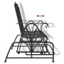 2-Sitzer-Gartenschaukelbank aus schwarzem Stahl 114 cm von vidaXL, Gartenbänke - Ref: Foro24-318833, Preis: 237,40 €, Rabatt: %