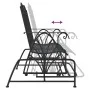 Banco balancín de jardín de 2 plazas acero negro 114 cm de vidaXL, Bancos de jardín - Ref: Foro24-318833, Precio: 228,19 €, D...