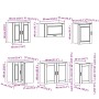Mueble de cocina Porto negra 11 piezas madera contrachapada