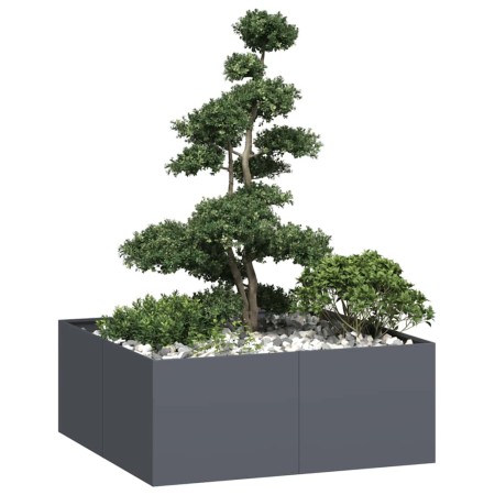 Jardinera acero gris antracita 100x100x40 cm | Foro24.es | Tu tienda online para hogar, jardín y más Foro24.es