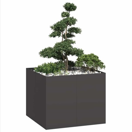 Jardinera acero negro 100x100x80 cm de , Maceteros y jardineras - Ref: Foro24-860822, Precio: 151,83 €, Descuento: %