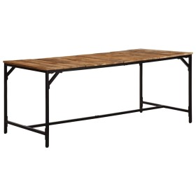 Mesa de comedor madera maciza de mango rugosa 180x90x75 cm