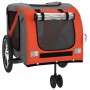Remolque de bicicleta mascotas hierro tela Oxford naranja gris | Foro24.es | Tu tienda online para hogar, jardín y más Foro24.es