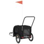 Remolque de bicicleta mascotas hierro tela Oxford negro | Foro24.es | Tu tienda online para hogar, jardín y más Foro24.es