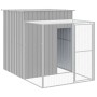 Gallinero con corral acero galvanizado gris claro 165x251x181cm