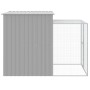 Gallinero con corral acero galvanizado gris claro 165x251x181cm