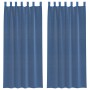 Cortinas de gasa con bolsillos para varillas 2 uds. azul real de , Cortinas y visillos - Ref: Foro24-4102213, Precio: 14,19 €