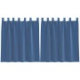 Cortinas de gasa con bolsillos para varillas 2 uds. azul real | Foro24.es | Tu tienda online para hogar, jardín y más Foro24.es
