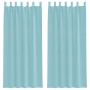 Cortinas de gasa con bolsillos para varillas 2 uds. turquesa de , Cortinas y visillos - Ref: Foro24-4102239, Precio: 14,82 €