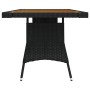 PE rattan and solid black acacia garden table 160x70x72 cm by vidaXL, Garden tables - Ref: Foro24-318694, Price: 187,78 €, Di...