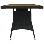 PE rattan and solid black acacia garden table 160x70x72 cm by vidaXL, Garden tables - Ref: Foro24-318694, Price: 208,50 €, Di...