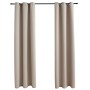 Cortinas opacas con anillas (2 unidades), color beige, 97 x 160 cm, tela | Foro24.es | Tu tienda online para hogar, jardín y más Foro24.es