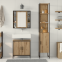 Armario de Baño Roble Artesano 33x33x185.5 cm Madera Tratada