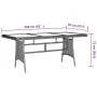 PE rattan and solid black acacia garden table 160x70x72 cm by vidaXL, Garden tables - Ref: Foro24-318694, Price: 208,50 €, Di...