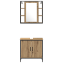 Armario de Baño Roble Artesano 33x33x185.5 cm Madera Tratada