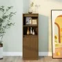 Tall solid pine wood sideboard in honey brown color 37x34x110 cm by vidaXL, Sideboards - Ref: Foro24-813518, Price: 69,03 €, ...