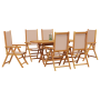 Juego de Comedor de Jardín de 7 Piezas Taupe de Madera Sólida de Acacia | Foro24.es | Tu tienda online para hogar, jardín y más Foro24.es