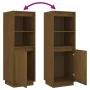 Tall solid pine wood sideboard in honey brown color 37x34x110 cm by vidaXL, Sideboards - Ref: Foro24-813518, Price: 69,03 €, ...