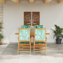 Conjunto de Comedor de Jardín de 5 Piezas Patrón de Hojas Madera Sólida de Acacia | Foro24.es | Tu tienda online para hogar, jardín y más Foro24.es