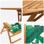 Conjunto de Comedor de Jardín de 5 Piezas Patrón de Hojas Madera Sólida de Acacia | Foro24.es | Tu tienda online para hogar, jardín y más Foro24.es